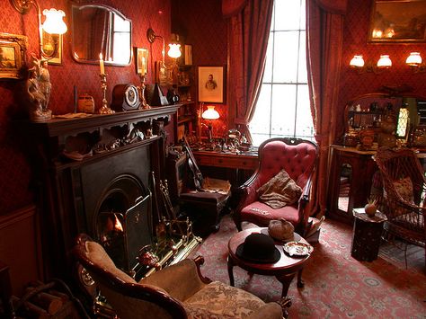 Sherlock Holmes Living Room by HeroJH Cast Stone Range Hood, Stone Range Hood, Magic Land, Victorian London, 221b Baker Street, Cast Stone, House Museum, Baker Street, Escape Room