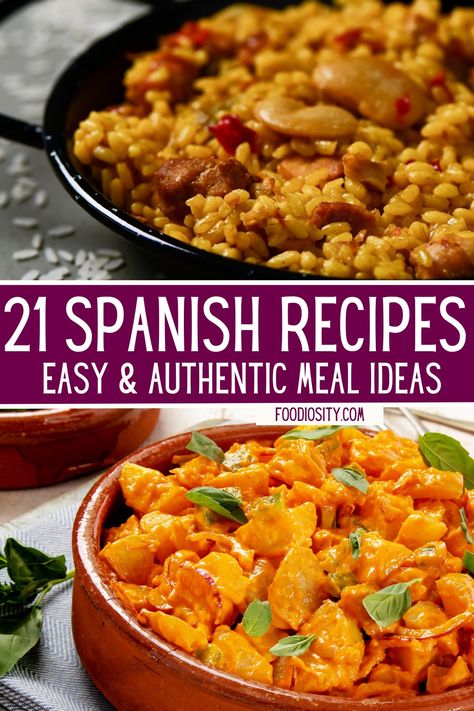 21 Authentic Spanish Recipes - Easy Ideas For Dinner & Dessert - Foodiosity Spanish Entrees, Authentic Spanish Recipes, Spanish Recipe, Spanish Dinner, Easy Spanish Recipes, Smoked Chicken Recipes, Ideas For Dinner, Spanish Recipes, Spain Food