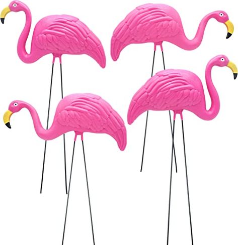 Amazon.com: 4 Pink Flamingos Yard Decorations - Large 23 inch Ornament Statues - Outdoor Garden Lawn Flamingo Decor by 4E's Novelty : Patio, Lawn & Garden Flamingo Yard Decor, Yard Flamingos, Lawn Flamingos, Metal Sculpture Wall Art, Flamingo Garden, Yard Ornaments, Flamingo Decor, Outdoor Living Decor, Flamingo Christmas