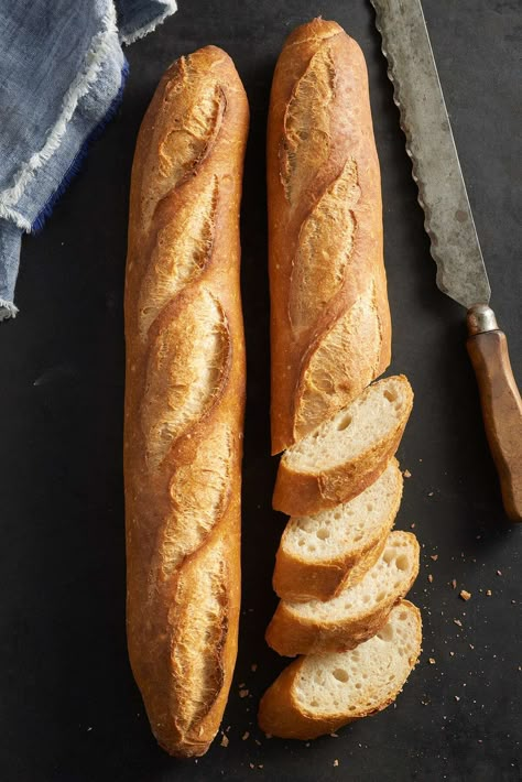 Classic Baguettes Bakealong | King Arthur Baking Baguette Recipes, French Baguette Recipe, Baguette Recipe, French Bread Recipe, Baguette Bread, Bread And Pastry, King Arthur Baking, French Baguette, Baking Stone