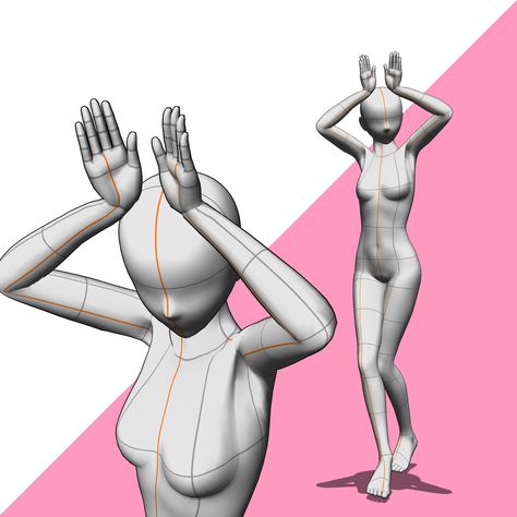 Rabbit - CLIP STUDIO ASSETS Mmd Poses, Pose References, Drawing And Painting, Female Anatomy, Clip Studio Paint, Character Creation, Art Studies, Art Stuff, Manga Comics