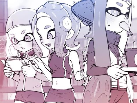 By notoriiii on Twitter Agent 8, Splatoon 2 Art, Splatoon Comics, Graffiti Wallpaper Iphone, Anime Guys Shirtless, Star Pictures, Splatoon, Anime Figures, Creative Work