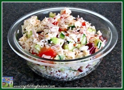 easy rice salad, summer recipes, picnic recipes, make-ahead salads, photo Healthy Rice Salad, Easy Rice Salad, Rice Salad Dressing, Rice Salad Recipes, New Dinner, Make Ahead Salads, Heart Healthy Eating, Easy Rice, Dip Recipes Easy