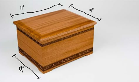 Wood Urns For Ashes Boxes, Diy Urns For Ashes, Router Table Plans, Small Easy Woodworking Projects, Wood Casket, Wood Box Design, Cremation Boxes, Simple Wood Carving, Wood Urn