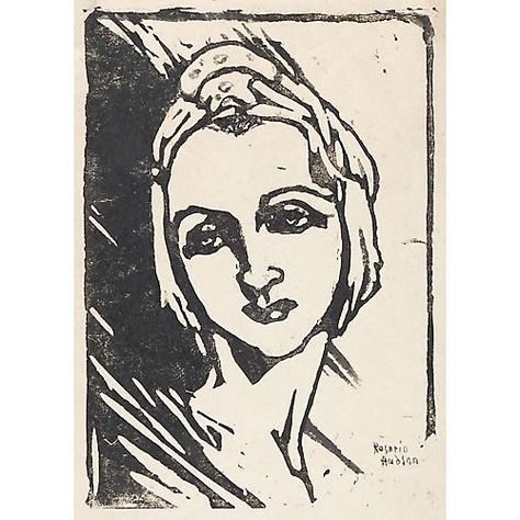 Art | One Kings Lane Paper Portrait, Portrait Of Woman, Old Portraits, Art Deco Print, Relief Print, Abstract Faces, Block Printing, Antique Prints, Art Block