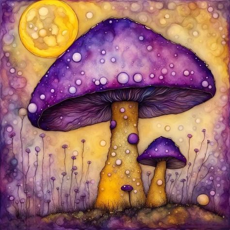 Purple Mushroom Dreams (C) Célia Ascenso 2024 Created with @nightcafestudio #generativeart #generativeai #mushroom #shroom #mushroomdreams #dreams #fullmoon #shroomies #aiart #aicommunity #aiartcommunity Purple Mushroom, Drawing Styles, Purple Vibe, Art Yellow, Mushroom Art, Generative Art, Yellow Purple, Fashion Drawing, Stuffed Mushrooms