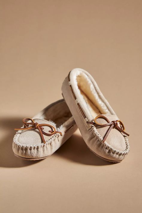 Minnetonka Cally Moccasins | Anthropologie Wardrobe Checklist, Fall Winter Capsule Wardrobe, Capsule Wardrobe Checklist, Capsule Closet, Minnetonka Moccasins, Stylish Footwear, Moccasin Slippers, Winter Capsule, Winter Capsule Wardrobe