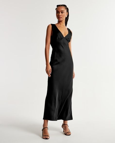 Women's Plunge Cowl Back Maxi Dress | Women's Best Dressed Guest Collection | Abercrombie.com Fall Wedding Guest Attire, Outdoor Wedding Guest Dresses, Female Features, Skort Dress, Fresh Dress, Fitted Maxi Dress, Starry Nights, Fall Wedding Guest Dress, Guest Attire