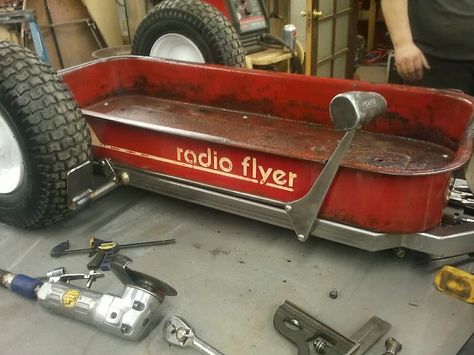 Custom Radio Flyer Custom Radio Flyer Wagon, Radio Flyer Wagon, Milk Truck, Kart Cross, Pull Wagon, Rat Rod Bike, Welding Design, Radio Flyer Wagons, Kids Wagon