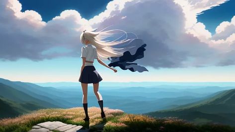 Art Generator, Mountain Top, Image Generator, Create Image, Short Skirt, The Mountain, Crop Top, Crop Tops, Skirt