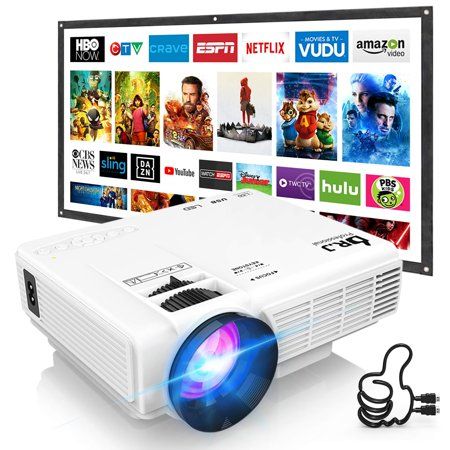 "About this item - PORTABLE LED VIDEO PROJECTOR: To meet our customer's new needs, projector has improved the brightness, contrast ratio of the projector. Enjoy the great movies outside with your family in your yard. - HIGHEST 1080P RESOLUTIONS SUPPORTED: Supported resolution:1920*1080, Aspect Ratio: 4:3/16:9, Contrast Ratio: 2000:1, Lamp lifetime: 40000 hours, Watching Size: 32-176 with projector distance 1.5m-5m. [Note: not recommended for PPT, word, excel or business presentation.] - MULTIMED Gadgets Techniques, Home Movie Projector, Portable Projector Screen, Best Projector, Outdoor Projector, At Home Movie Theater, Mini Projector, Movie Projector, Portable Projector