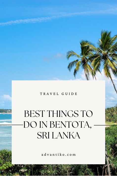 Discover best things to do in Bentota and be sure to include some of these activities in your Sri Lanka bucket list Sri Lanka Beaches, Bentota Sri Lanka, Sri Lanka Travel, Underground Tunnels, Colorful Fish, Tropical Birds, Small Island, Day Tours, Tourist Attraction