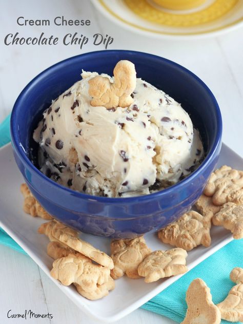 Cream Cheese Chocolate Chip Dip Pumpkin Pie Cream Cheese, Pie Cream Cheese, Cream Cheese Chocolate Chip, Cookie Dough Dip Recipe, Chip Dips, Chip Dip Recipes, Chocolate Chip Dip, Cracker Dip, Animal Cracker