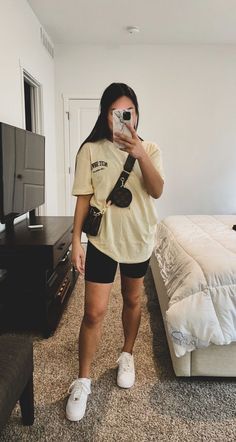 Six Flags Outfit, Cute Biker Shorts, Philippines Outfit, Biker Shorts Outfits, Vegas 2023, Summer Athleisure, Look Legging, Biker Shorts Outfit, Summer Shorts Outfits