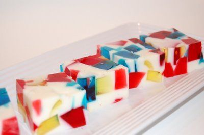 Cubed Jello & Eagle Brand Milk. Fun! Mosaic Jello, Broken Glass Jello, Rainbow Jello, Eagle Brand Milk, Stained Glass Cookies, Gelatin Dessert, Jello Desserts, Jello Salad, Baking Classes