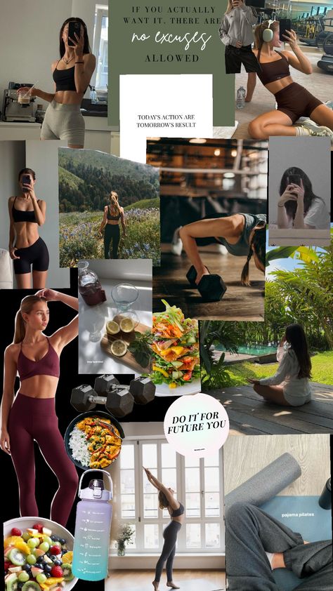 #gym #workout #fitness vision board Gym Motivation Vision Board, Workout Vision Board Aesthetic, Fit Girl Vision Board Ideas, Gym Girl Vision Board, Vision Board Body Fitness Motivation, Healthy Body For Vision Board, Fit Body For Vision Board, Exercise Vision Board, Fitness Mood Board