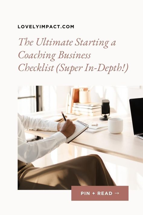 This free starting a coaching business checklist list is was created to help coaches boost their businesses to success in twelve easy steps. It’s a fifteen-page checklist packed with the information to take your coaching to a seven-figure business. :heart: The Ultimate Starting a Coaching Business Checklist (Super In-Depth!) by Lovely Impact | starting a coaching business tips, how to start a coaching business, steps to starting a coaching business, building a coaching business online Starting A Coaching Business, How To Start A Coaching Business, Business Steps, Free Business Tools, Small Business Tools, Create A Timeline, Life Coaching Business, Business Checklist, Online Business Tools