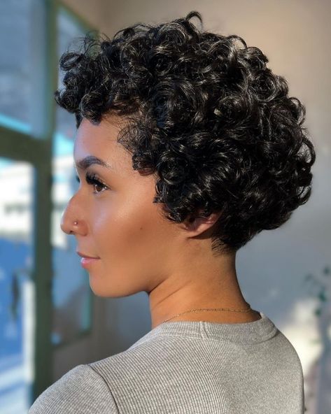 Short Curly Weave, Pixie Cut Hairstyles, Curly Pixie Cut, Short Wavy Haircuts, Pixie Bob Hairstyles, Black Hairstyle, Short Curly Pixie, Natural Hair Cuts, Curly Pixie Cuts