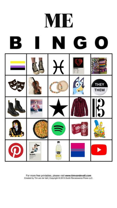 That thing under “they/them” is an alto clef, cuz I’m an alto if you didn’t know :) #bingo #nonbinary #bi #lgbtq #mebingo Things About Me, Lgbtq Funny, Too Long, About Me, Bingo, Free Printables, Feelings, Funny