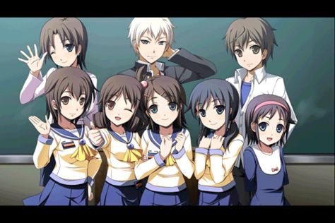 Corpse Party end screen- It's so happy looking it's almost painful, all things considering...*shudder* Tinder Pictures, Mad Father, Party Characters, Corpse Party, Horror Video Games, Tortured Soul, Rpg Horror Games, Party Poster, Nintendo 3ds