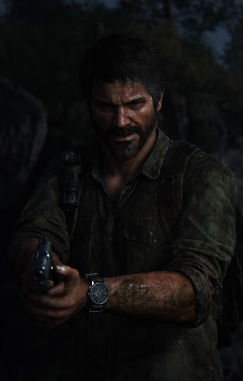 Joel Tlou, Last Of Us Part 1, Videogame Characters, Joe Miller, Game Screenshots, Joel And Ellie, Bike Drawing, Joel Miller, Sleeves Ideas