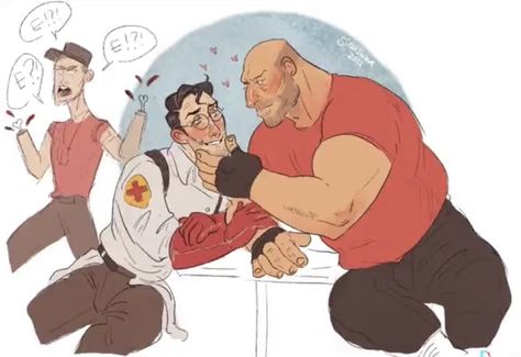 Medic X Heavy, Tf2 Comics, Tf2 Funny, Team Fortress 2 Medic, Tf2 Memes, Team Fortess 2, Hello Kitty Iphone Wallpaper, Fortress 2, Team Fortress 2