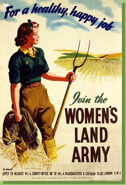 Women's Land Army, Dig For Victory, Victory Gardens, Ww2 Propaganda, Wwii Propaganda, Army Recruitment, Ww2 Posters, Wwii Posters, Army Poster