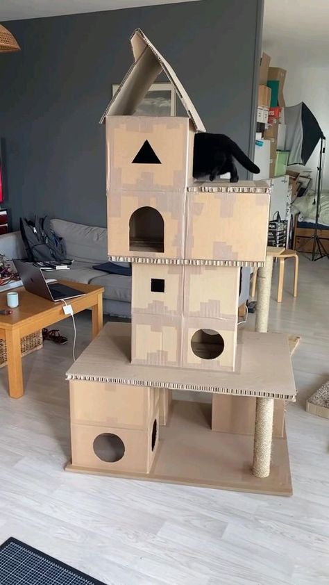 #cathouse #cat Cat Shelves Wall, Wall Cat Shelves, Funny Cat Aesthetic, Cat House Diy Cardboard, Shelves On Wall, Diy Cat Tower, Cat Room Decor, Shelves Bedroom, Kat Haken