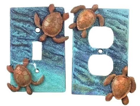 Sea Turtle Bathroom, Home Office Cabin, Turtle Bedroom, Turtle Room, Turtle Bathroom, Office Cabin, Basement Room, Home Decor Frames, Plate Decoration