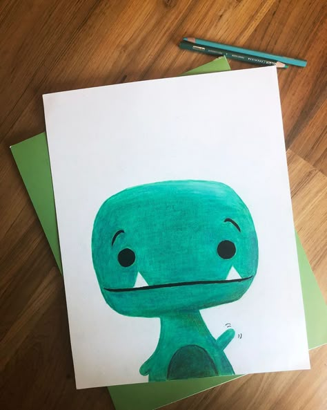 Drawing Dinosaurs, Draw A Dinosaur, Become Creative, Cute T Rex, Tips For Drawing, Dinosaur Drawing, Dinosaur Illustration, Photoshop Painting, Cute Paintings