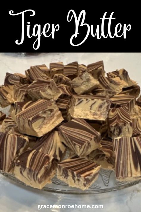 Tiger Fudge Recipe, Tiger Fudge, Tiger Butter Recipe, Tiger Butter Fudge, Tiger Butter Fudge Recipe, Tiger Butter, Tiger Cookies, Butter Fudge Recipe, Bake Sale Treats