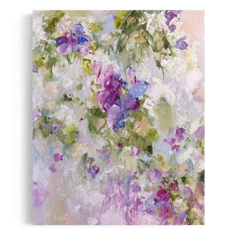 My Latest Abstract Floral Painting is the Embodiment of Summer’s Love — Kathleen Rietz Artist Floral Impressionist Painting, Abstract Floral Paintings Acrylics, Floral Artists, Abstract Floral Artwork, Floral Collage, Peaceful Moments, Abstract Flower Art, Abstract Floral Paintings, Abstract Botanical