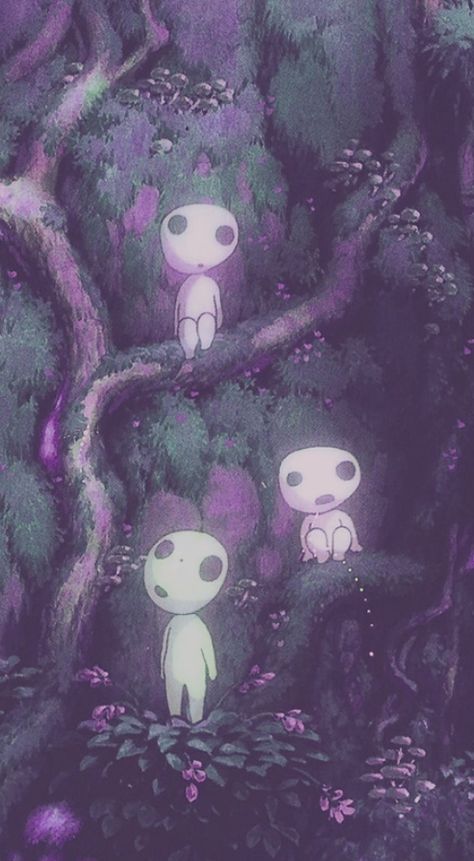 studio ghibli • princess mononoke • kodama • wallpaper • purple aesthetic Aesthetic Studio Ghibli, Ghibli Poster, Studio Ghibli Poster, Aesthetic Studio, Studio Ghibli Art, Princess Mononoke, Ghibli Art, Free Hd Wallpapers, Home Screen