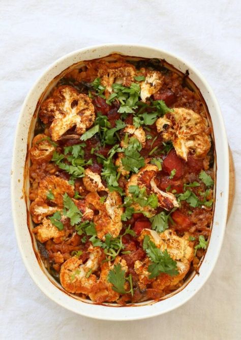 Bbq Casserole, Spinach Cauliflower, Vegan Casseroles, Vegan Diner, Casserole Vegan, Lentil Quinoa, Vegan Iron, Cauliflower Bake, Lentils And Quinoa