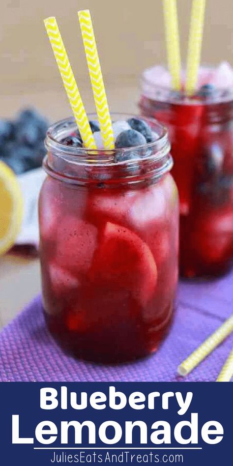 Unique Smoothies, Homemade Blueberry Syrup, Healthy Breakfast Diet, Chia Seed Drinks, Flavored Waters, Big Mug, Blueberry Syrup, Blueberry Lemonade, Lemon Drink