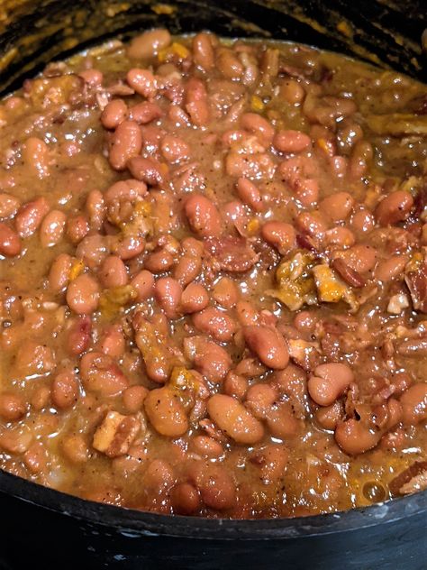 One-Pan Bratwurst and Caramelized Onions - Impress NOT Stress Bacon Beans, Beans And Bacon, Southern Foods, Pinto Bean Recipes, Slow Cooker Beans, One Pot Cooking, Pinto Bean, Spicy Mustard, Cooking Dried Beans