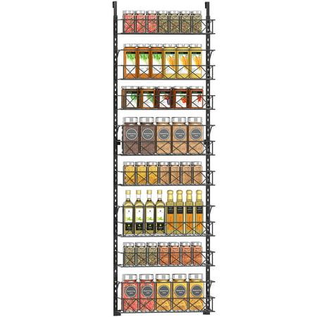 Spice rack on pantry door