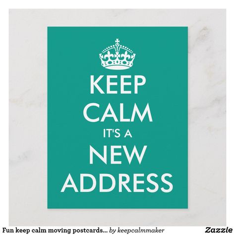 Fun keep calm moving postcards for relocation Relocating Quotes, Moving New House, Moving Across Country, New Address Announcement, Moving Ideas, New House Announcement, Moving Announcements, New Address, 2020 Vision