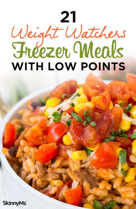 These Weight Watchers freezer meals with low points are as delicious as they are healthy and filling, so you can feel satisfied in more ways than one! Weight Watchers Frozen Meals, Weight Watchers Freezer Meals, Freeze Meals, Weight Watchers Food Points, Vegetable Ideas, Weight Watchers Meals Dinner, Freezable Meals, Freezer Meal Planning, Make Ahead Freezer Meals