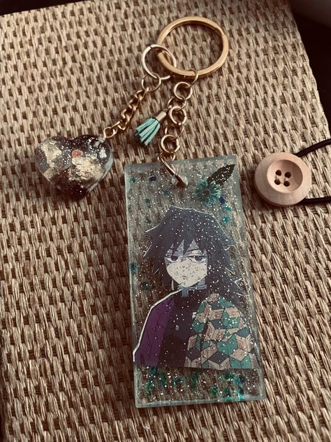 Custom Demon Slayer Resin Keychain! Anime Resin Art, Anime Resin Keychain, Demon Slayer Items, Demon Slayer Keychain, Resin Keychain Ideas, Anime House, Handmade Gifts Diy, Merch Ideas, Resin Keychain