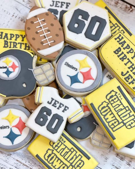 Sometime I get asked to make cookies for the losing team too… #gobrowns #steelers #footballcookies #football #decoratedcookie… | Instagram Steelers Cookies, Football Cookies, Go Browns, Football Birthday Party, Football Birthday, Surprise Party, Cookie Inspiration, Icing Cookies, Birthday Cookies