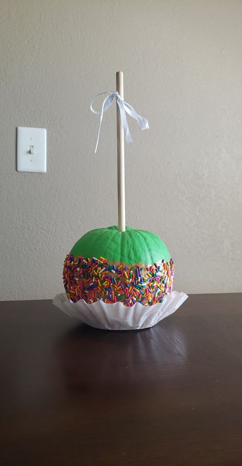 Barbie Inspired Pumpkin, Ice Cream Pumpkin Painting, Caramel Apple Pumpkin Painting, Carmel Apple Pumpkin Decorating Ideas, Painted Pumpkins Ideas For Kids, Cupcake Pumpkin Painting, Candy Apple Pumpkin Decorating, Barbie Pumpkin, Pumpkin Painting Contest