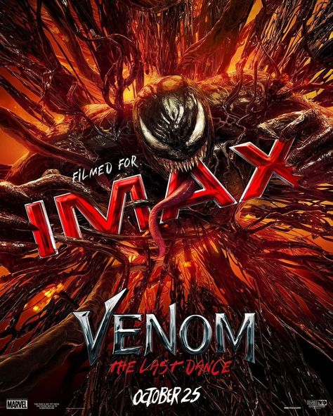 Venom:The Last Dance Filmed For IMAX Aspect Ratio Only in Theaters October.25th.2024 🍿🎟️🎬📽️ ❤️💚💙💛 #venomthelastdance #imaxindia #tomhardy Symbiotes Marvel, The Last Dance, Dance Movies, Anime Stars, Dance Poster, Aubrey Plaza, Nicolas Cage, Last Dance, Sony Pictures