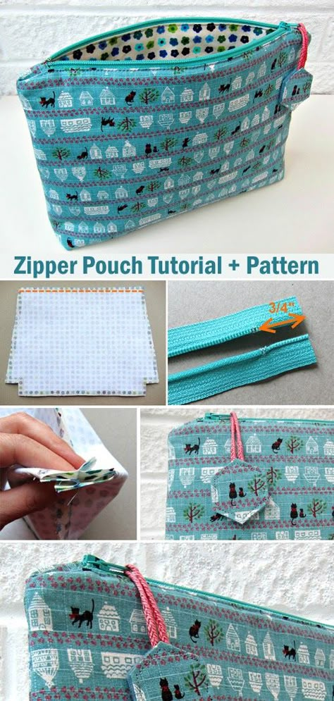 Flat Bottom Zippy Pouch. Tutorial + Pattern Zip Purse Pattern, Flat Bottom Bag Pattern, Zip Bag Pattern, Flat Bottom Pouch, Flat Bottom Zipper Pouch Tutorial, Lined Zipper Pouch Tutorial, Zip Pouch Sewing Pattern, Quilted Pouch Pattern, Pouches To Sew