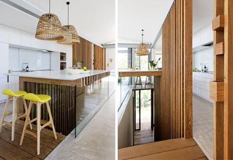 Avoca Beach, Dreamy Kitchens, Wooden Island, Australian Interior, Timber Screens, Stairs In Living Room, Addition Ideas, Tuscany Villa, Recycle Timber