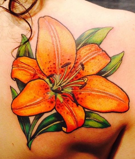 Realistic tige lily on back - 55+ Awesome Lily Tattoo Designs  <3 <3 Lilly Tattoo Color, Lily Tattoo Color, Tigerlily Tattoo, Lily Flower Tattoo Designs, Lily Stargazer, Tiger Lily Tattoo, Lily Flower Tattoo, Lilly Flower Tattoo, Lily Tattoo Meaning