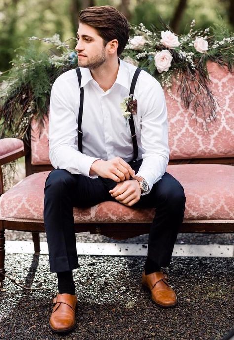 The Modern Guide to Men's Wedding Attire in 2018 | Casual: Crisp Cotton For the Win Dressy Casual Wedding, Casual Wedding Outfit, Casual Groom Attire, Casual Grooms, Casual Wedding Attire, Men's Wedding Outfit, Mens Wedding Attire, Groom Wedding Attire, Blue Wedding Inspiration