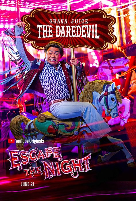 Escape The Night Season 3, Explore Outfit, The Daredevil, Mystery Parties, Caspar Lee, Guava Juice, Escape The Night, Ricky Dillon, Joey Graceffa