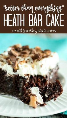 Heath Desserts, Heath Bar Dessert, Heath Bar Cake Recipe, Toffee Bits Recipe, Heath Cake, Heath Bar Cake, Cool Whip Desserts, Heath Bar, Whipped Cream Cakes