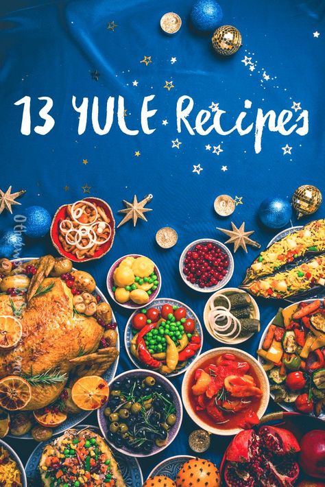 The Winter Solstice, aka YULE, is fast approaching. What better way to celebrate with family or friends than with a traditional YULE meal and beverages? Here's our top 13 yule recipes for pagans, witches, and old souls. Yule Meal Ideas, Yule Menu Ideas, Pagan Yule Recipes, Yule Dishes, Winter Solstice Soup, What Is Yule, Winter Solstice Dinner Recipes, Traditional Yule Dinner, Yule Meals Winter Solstice